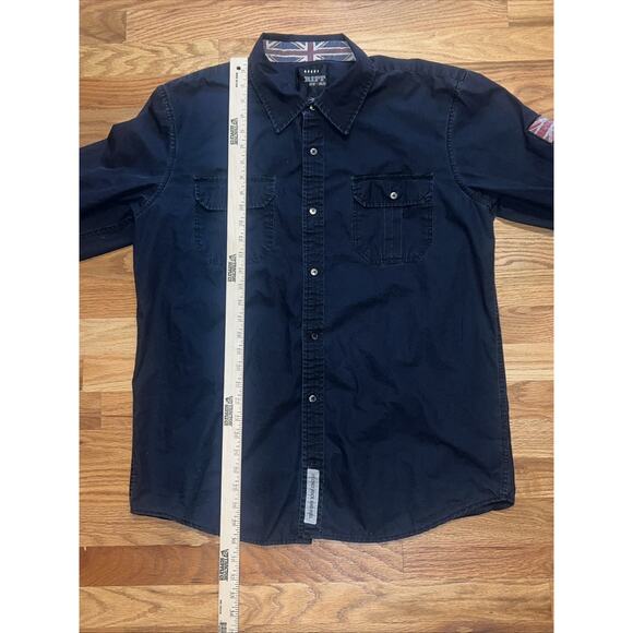 Riff Stars Rolling Stones Button Front Mens Size XL Cotton It's Only Rock & Roll - Picture 7 of 10